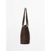 Half tote braided nappa leather tote bag цвет: Кротово-коричневый