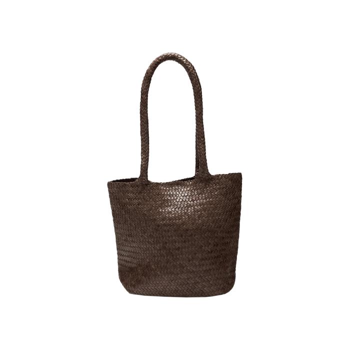 Half tote braided nappa leather tote bag цвет: Кротово-коричневый