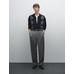 Cool wool blend relaxed fit trousers цвет: Серый