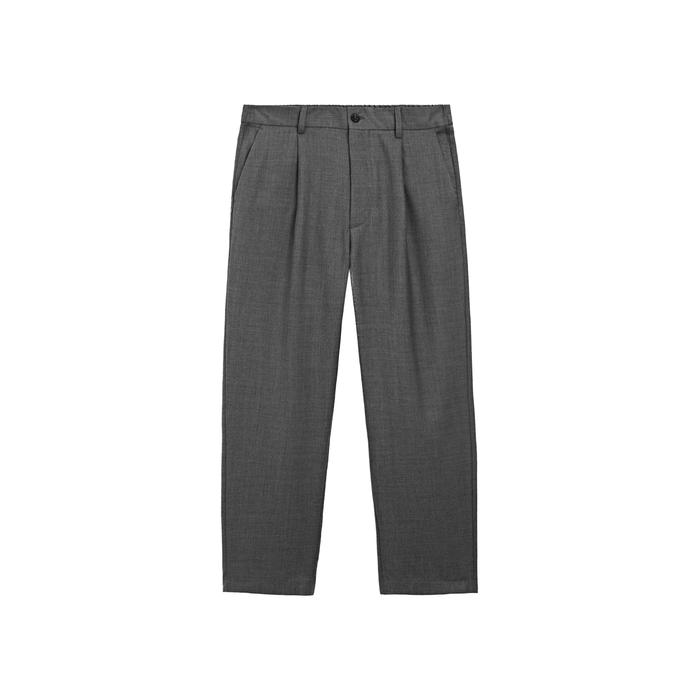 Cool wool blend relaxed fit trousers цвет: Серый