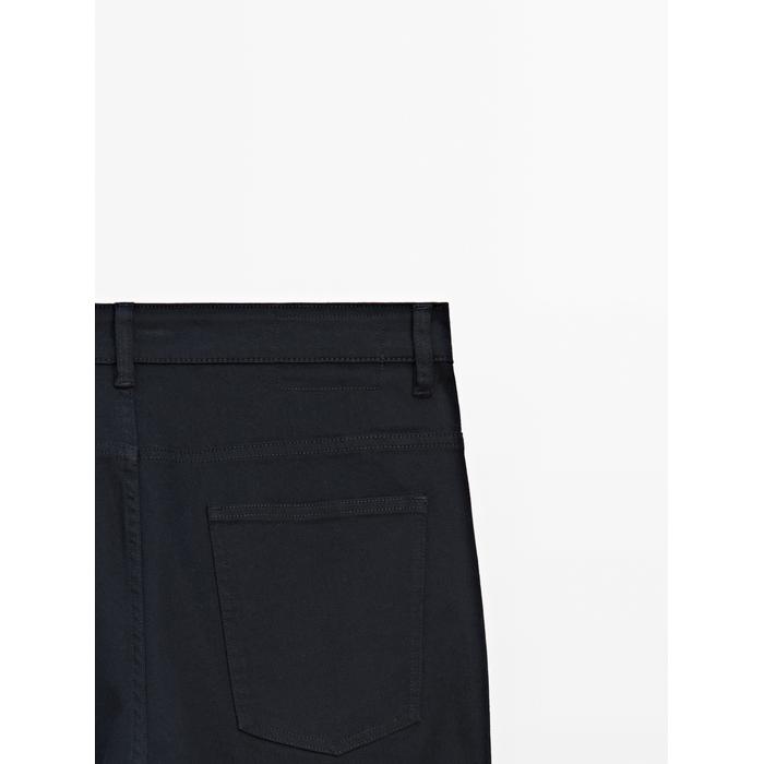 Cotton blend slim fit denim trousers цвет: Темно-синий