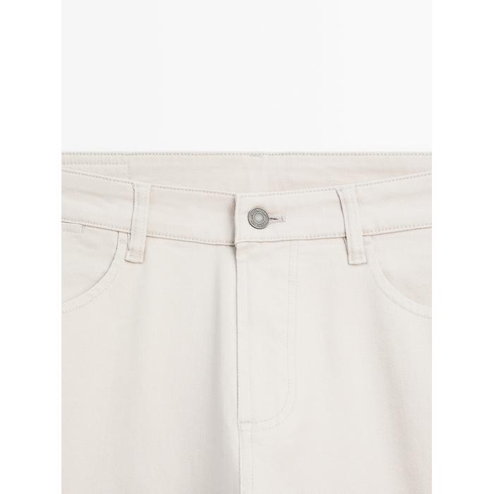 Cotton blend slim fit denim trousers цвет: Серый средний