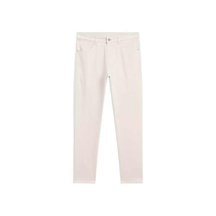 Cotton blend slim fit denim trousers цвет: Серый средний