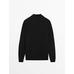 Polo neck knitted jumper wool blend цвет: Черный