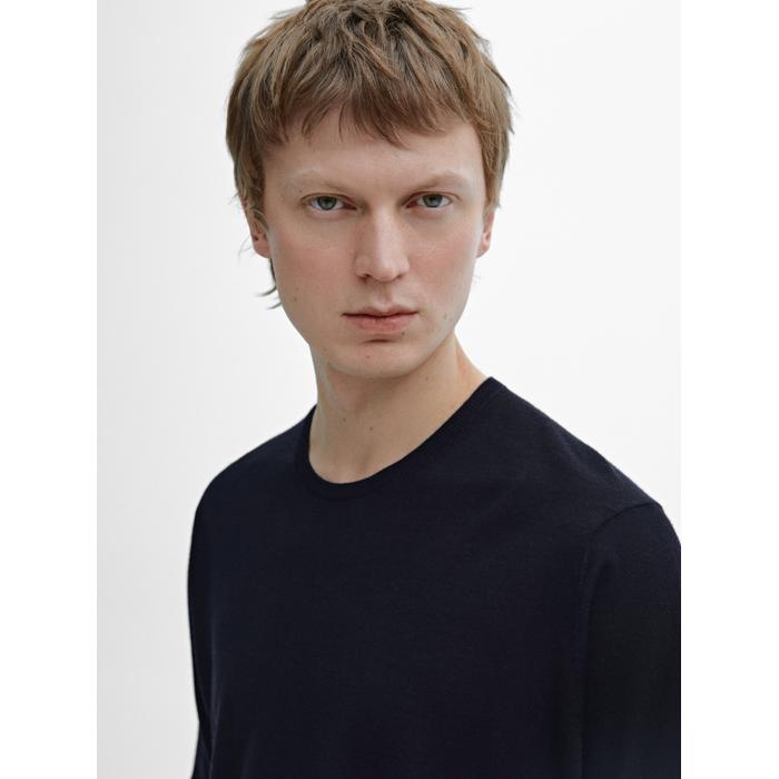 Свитер из 100% мериносовой шерсти цвет: Темно-синий