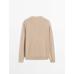 Knitted sweater button-down collar cotton цвет: Бежевый