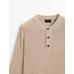 Knitted sweater button-down collar cotton цвет: Бежевый
