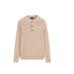 Knitted sweater button-down collar cotton цвет: Бежевый