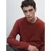 Knitted sweater round neck цвет: Терракотовый