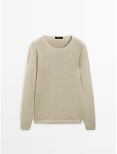 100% linen knitted jumper цвет: Дымчатый