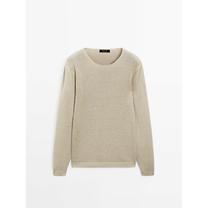 100% linen knitted jumper цвет: Дымчатый