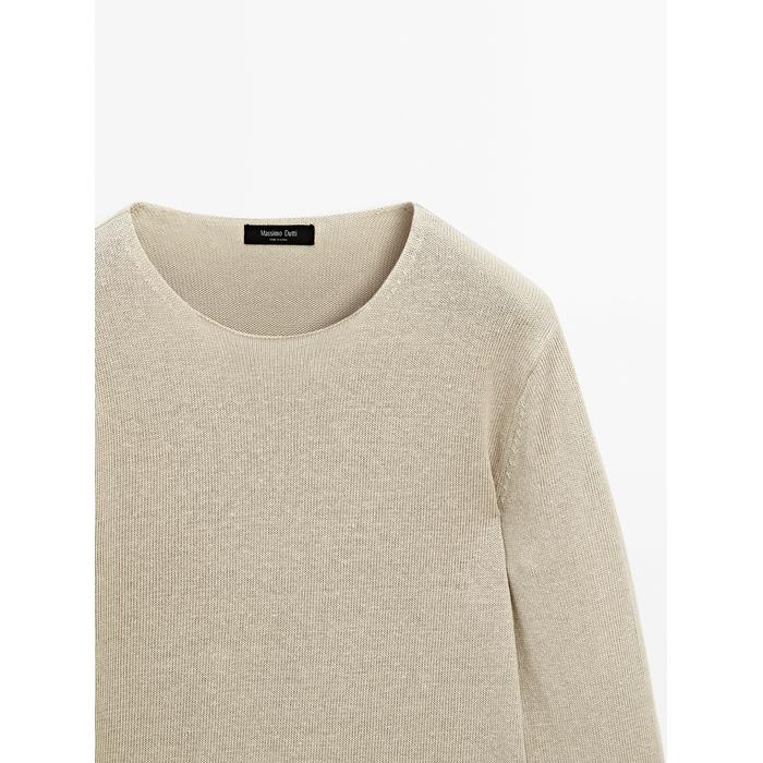 100% linen knitted jumper цвет: Дымчатый