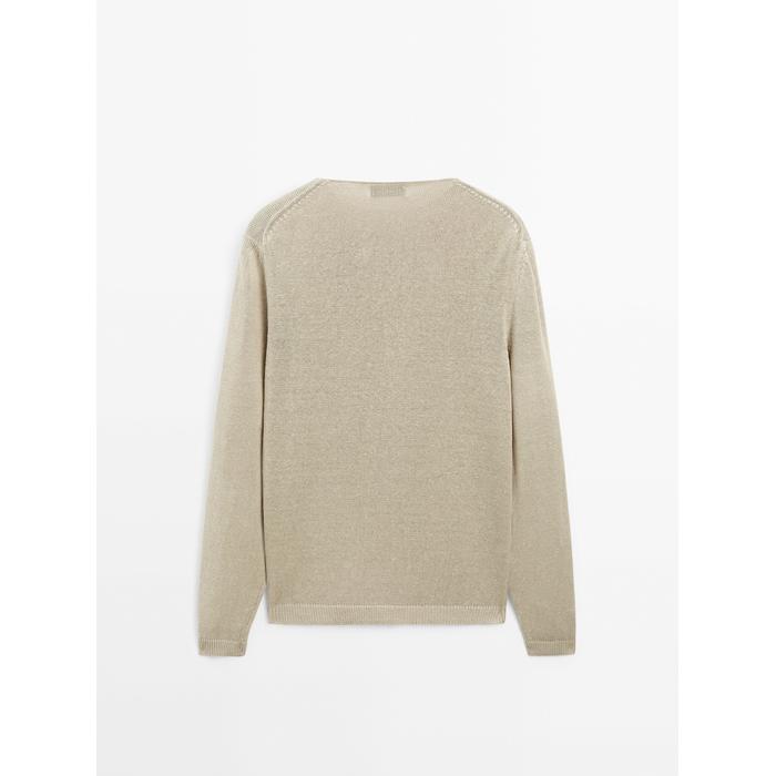 100% linen knitted jumper цвет: Дымчатый