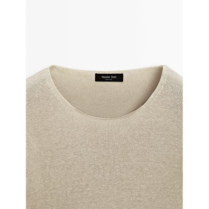 100% linen knitted jumper цвет: Дымчатый