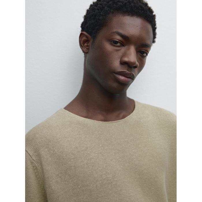 100% linen knitted jumper цвет: Дымчатый
