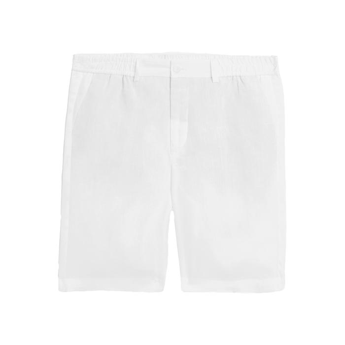 Semi jogger fit linen bermuda цвет: Белый