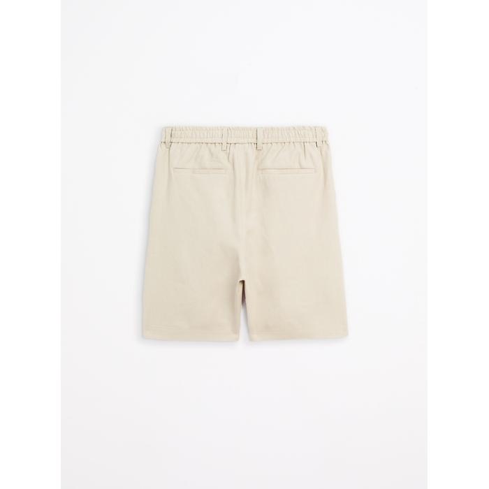 Semi jogger fit linen bermuda цвет: Песочный