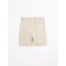 Semi jogger fit linen bermuda цвет: Песочный