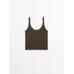 100% linen tank top цвет: Хаки