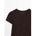 T-shirt with metallic studs detail цвет: Коричневый