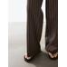 Wide leg low rise striped trousers цвет: Коричневый