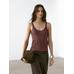 100% linen tank top цвет: Бургундский
