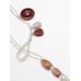 Misplaced-style leather cord belt with stones цвет: Жемчужно-серый