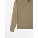 Rib knit polo 100% cashmere цвет: Хаки