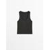 Halter top with studs цвет: Свинцовый