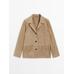 Flowing suede leather blazer цвет: Песочный