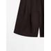 Шорты из смесового льна Tencel™ со складками цвет: Коричневый