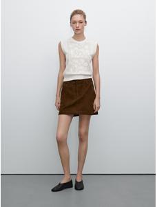 Sleeveless top with lace detail цвет: Натуральный, кремовый