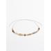 Leather cord belt with stones цвет: Жемчужно-серый