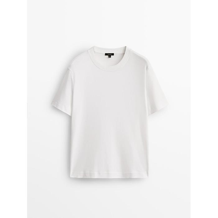 Round neck T-shirt цвет: Натуральный, кремовый