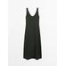 Midi dress 100% linen цвет: Темно-зеленый