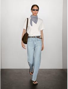 Round neck T-shirt цвет: Натуральный, кремовый