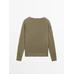 V-neck jumper 100% linen цвет: Зеленоватый