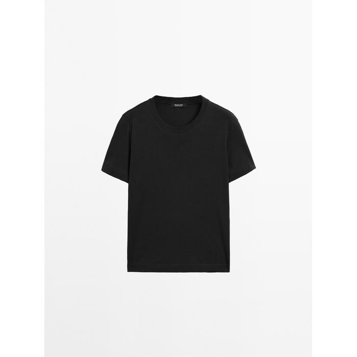 T-shirt round neck 100% cotton цвет: Черный