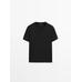 T-shirt round neck 100% cotton цвет: Черный