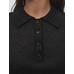 Openwork polo knit linen blend jumper цвет: Черный