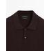 Rib knit polo 100% cashmere цвет: Гранатовый