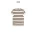 Openwork knit striped T-shirt цвет: Серый натуральный