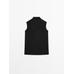Waistcoat with linen turtleneck цвет: Черный