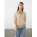 V-neck jumper 100% linen цвет: Песочный