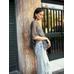 Short openwork knit cape цвет: Коричневый