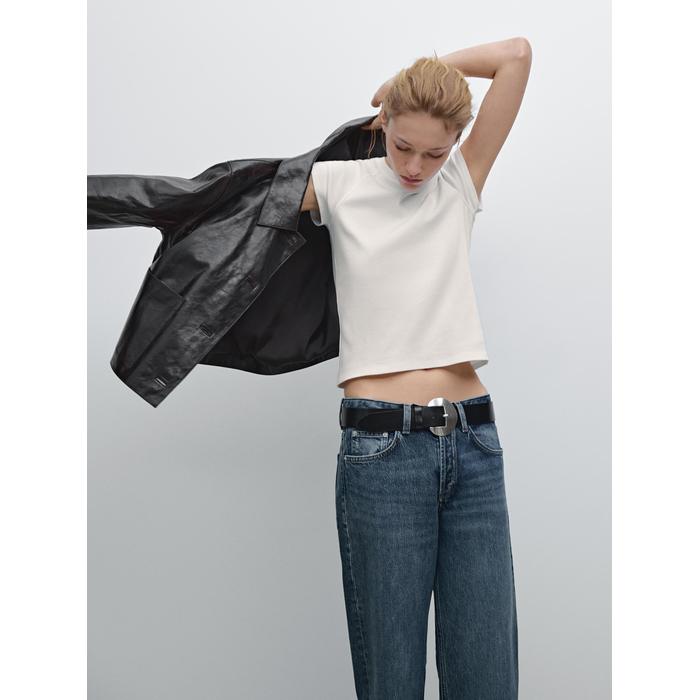 100% cotton raglan fitted T-shirt цвет: Белый