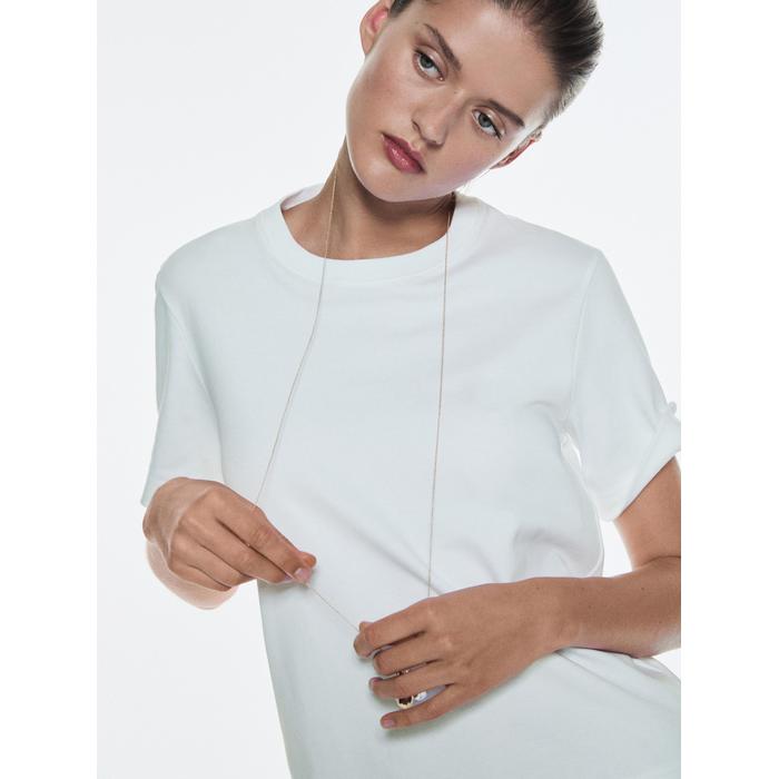 Round neck T-shirt цвет: Натуральный, кремовый