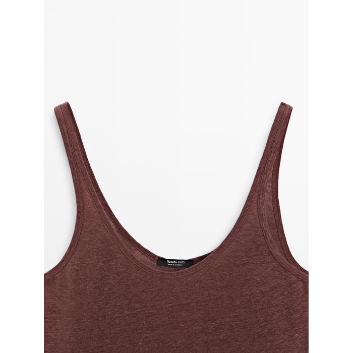 100% linen tank top цвет: Бургундский