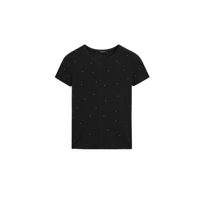 T-shirt with metallic studs detail цвет: Свинцовый