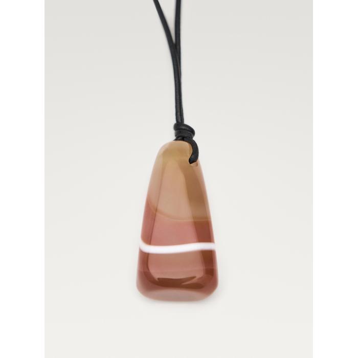 Degraded stone cord necklace цвет: Оранжевый тон
